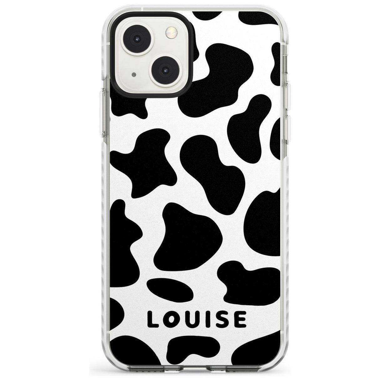 Personalised Cow Print Custom Phone Case iPhone 13 Mini / Impact Case Blanc Space