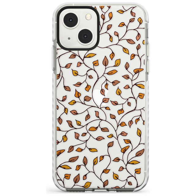 Personalised Autumn Leaves Pattern Impact Phone Case for iPhone 13 & 13 Mini