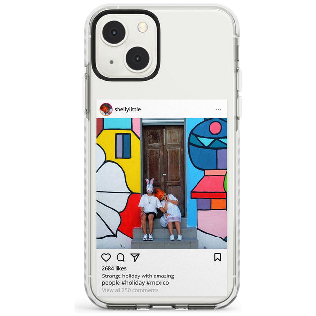 Personalised Instagram Custom Phone Case iPhone 13 Mini / Impact Case Blanc Space