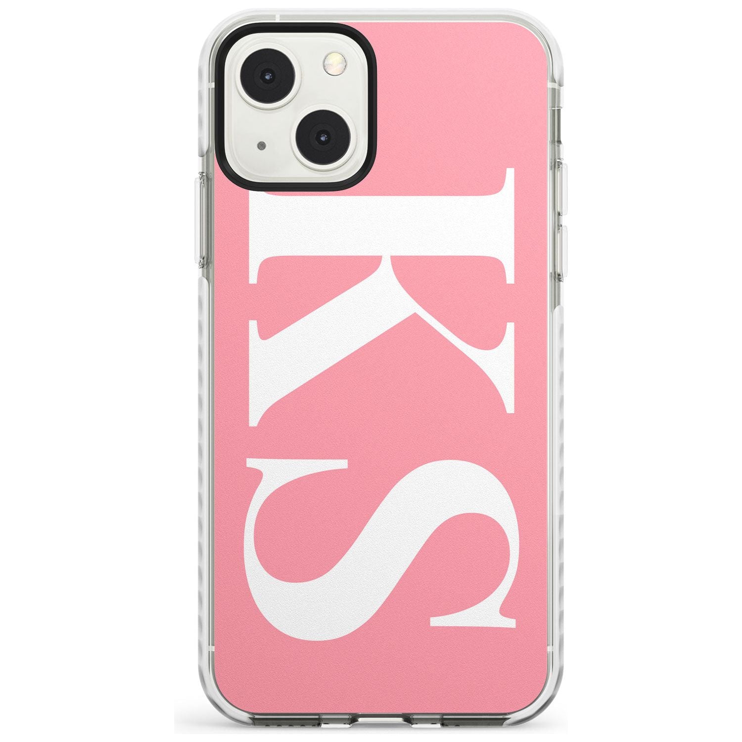 Personalised White & Pink Letters Custom Phone Case iPhone 13 Mini / Impact Case Blanc Space