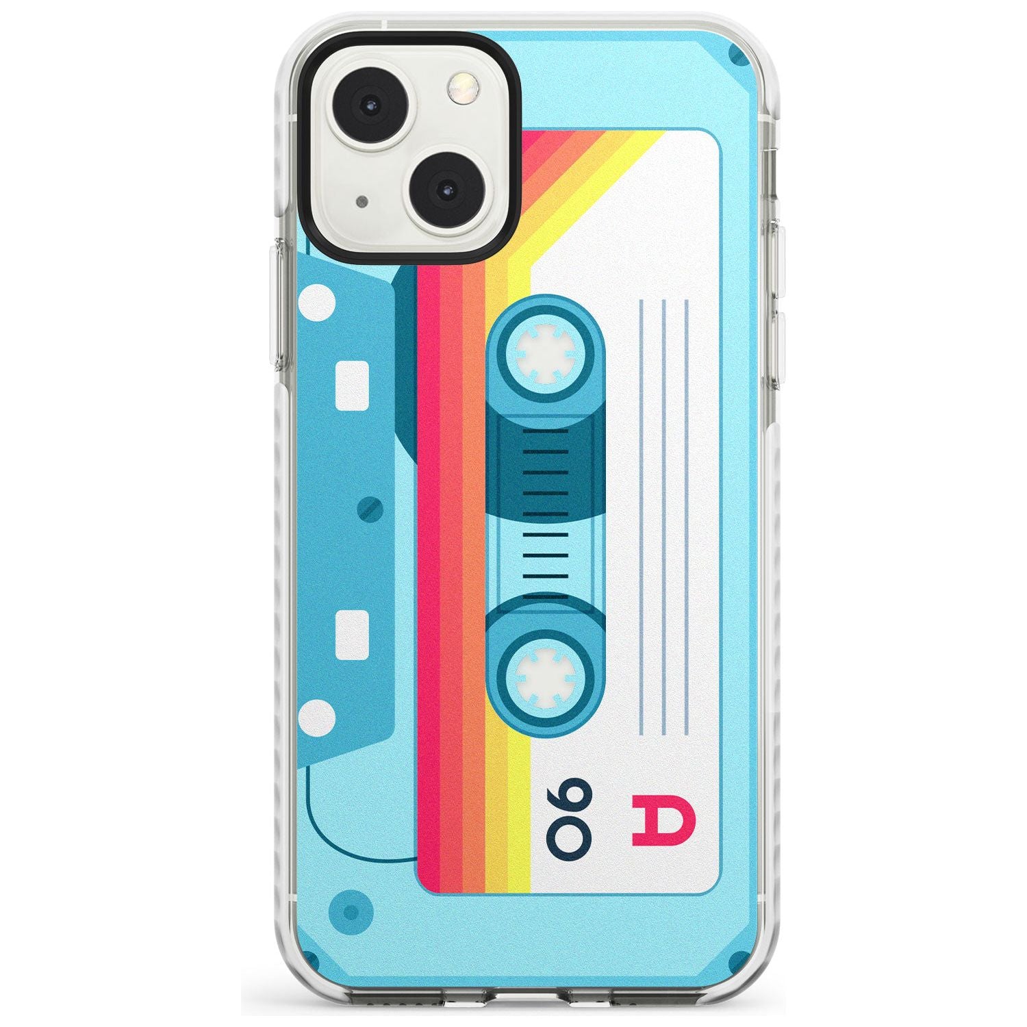 Personalised Sporty Cassette Custom Phone Case iPhone 13 Mini / Impact Case Blanc Space
