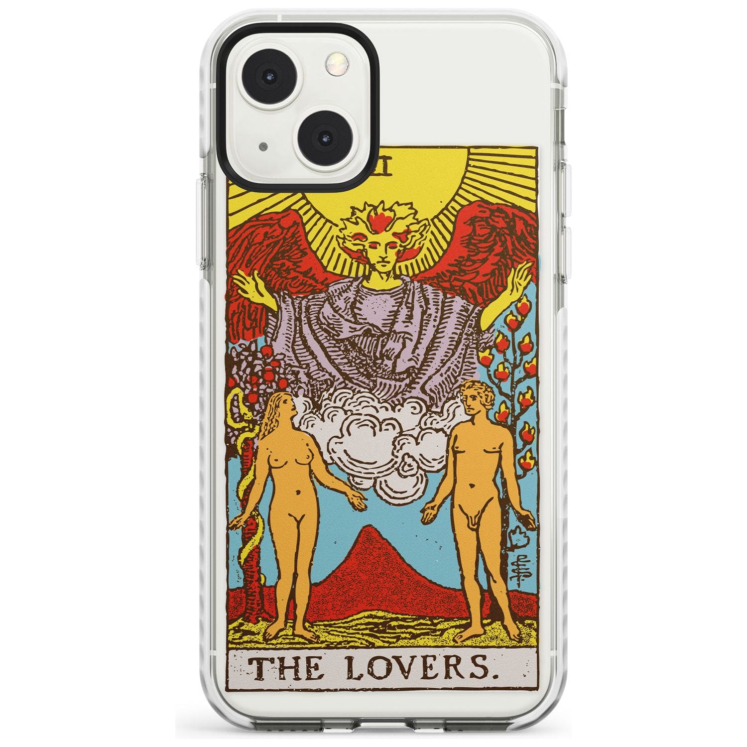 Personalised The Lovers Tarot Card - Colour Custom Phone Case iPhone 13 Mini / Impact Case Blanc Space