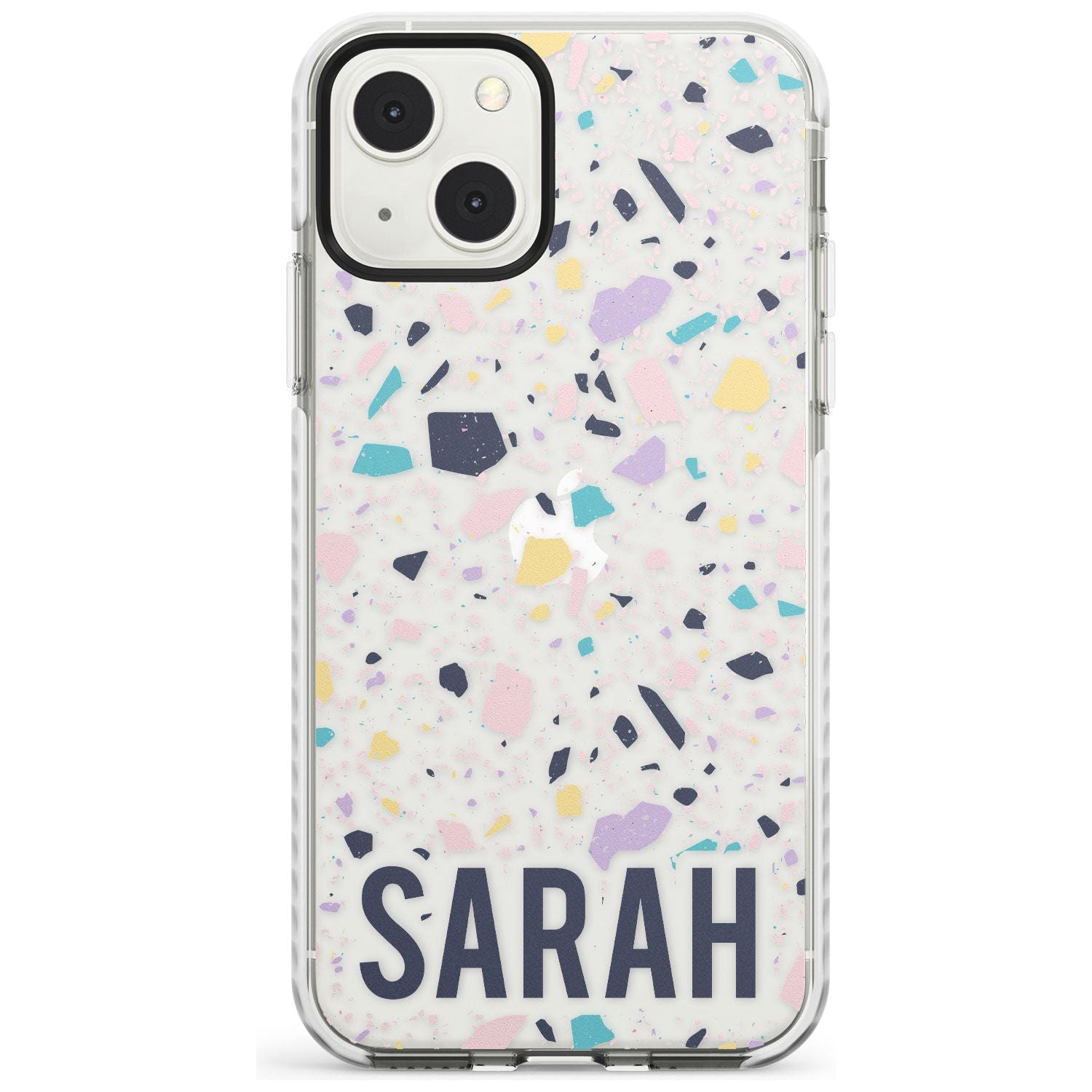Personalised Terrazzo - Pink, Purple, Blue Custom Phone Case iPhone 13 Mini / Impact Case Blanc Space