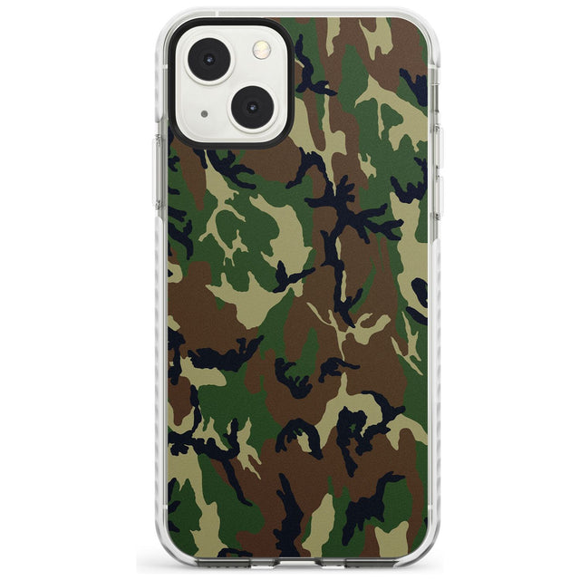 Forest Green Camo Phone Case iPhone 13 Mini / Impact Case Blanc Space
