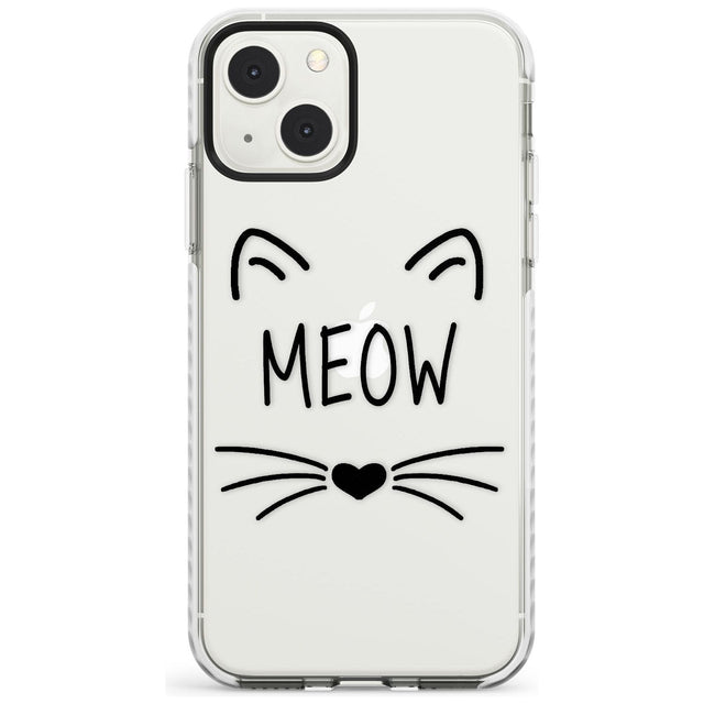 Cat Whiskers Phone Case iPhone 13 Mini / Impact Case Blanc Space