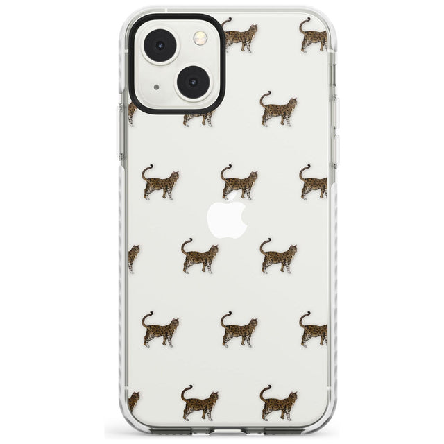 Bengal Cat Pattern Phone Case iPhone 13 Mini / Impact Case Blanc Space