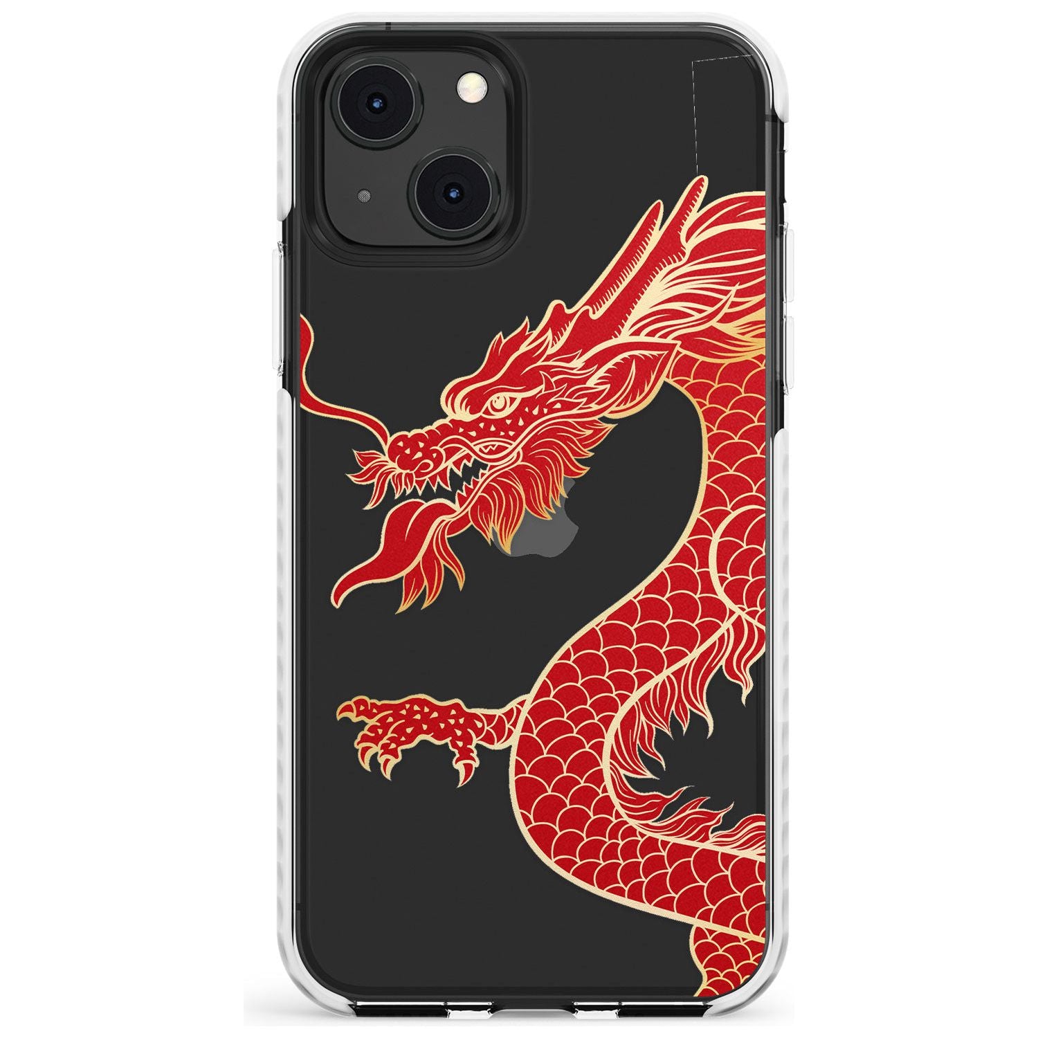 Large Red Dragon Phone Case iPhone 13 Mini / Impact Case Blanc Space