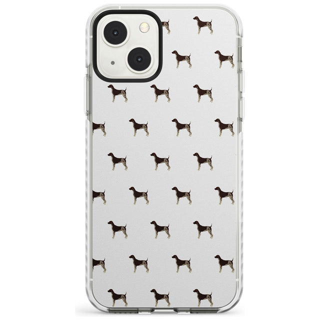 German Shorthaired Pointer Dog Pattern Phone Case iPhone 13 Mini / Impact Case Blanc Space