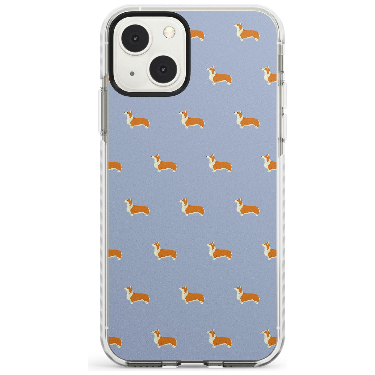 Pembroke Welsh Corgi Dog Pattern Phone Case iPhone 13 Mini / Impact Case Blanc Space