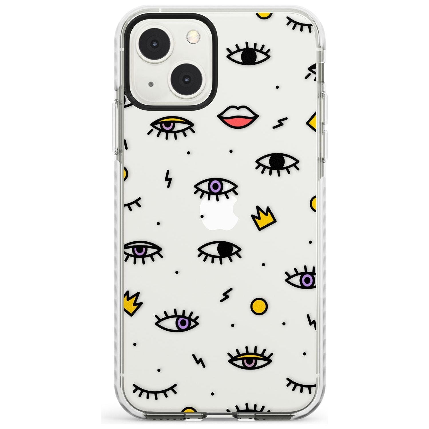 Eyes & Lips Icons Phone Case iPhone 13 Mini / Impact Case Blanc Space