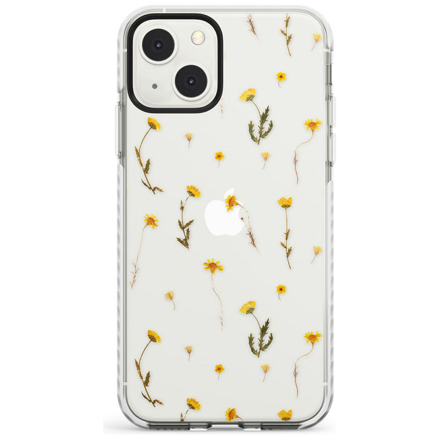 Mixed Yellow Flowers - Dried Flower-Inspired Phone Case iPhone 13 Mini / Impact Case Blanc Space