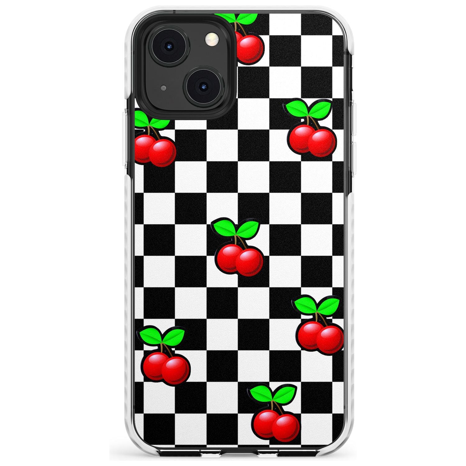 Checkered Cherry Impact Phone Case for iPhone 13 & 13 Mini