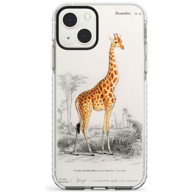 Vintage Girafe Art Impact Phone Case for iPhone 13 & 13 Mini