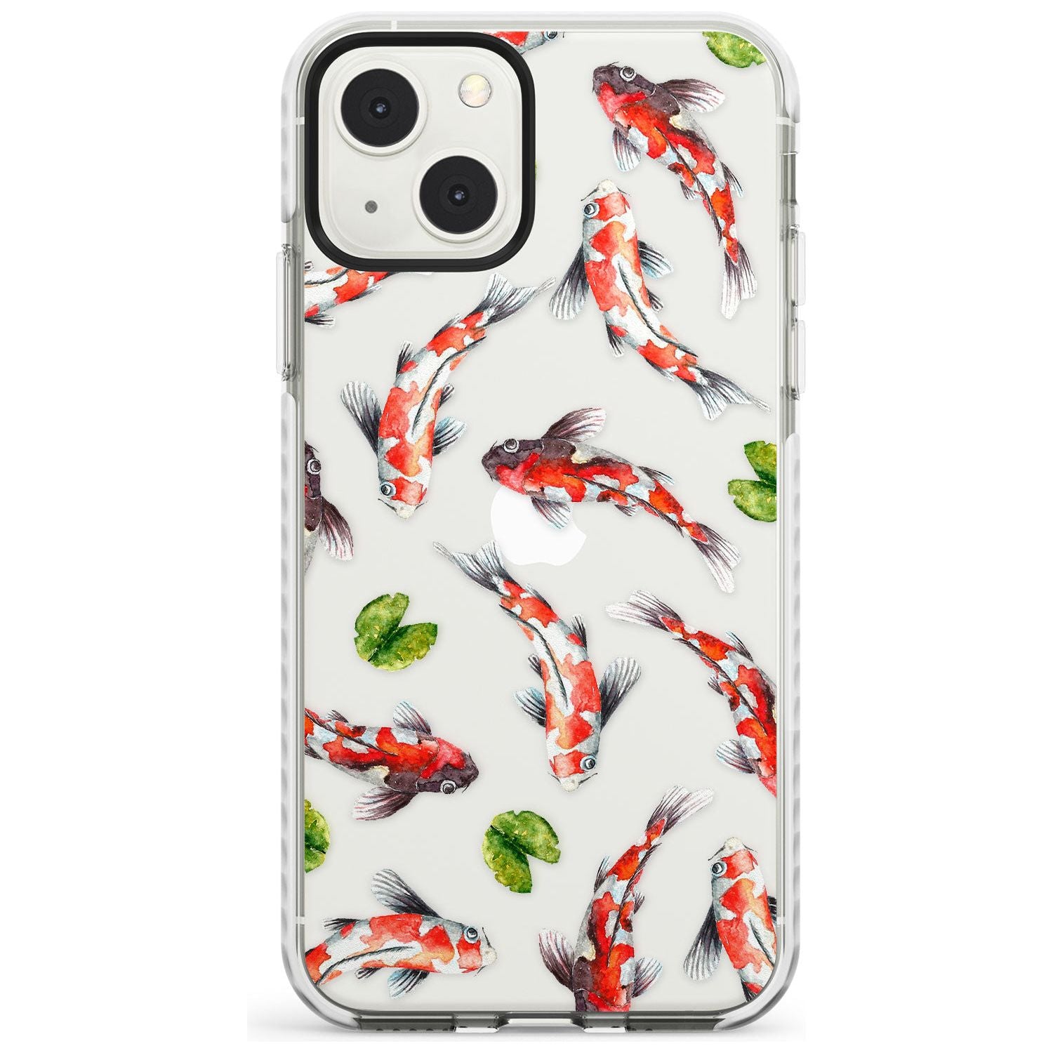 Koi Fish Japanese Watercolour Phone Case iPhone 13 Mini / Impact Case Blanc Space