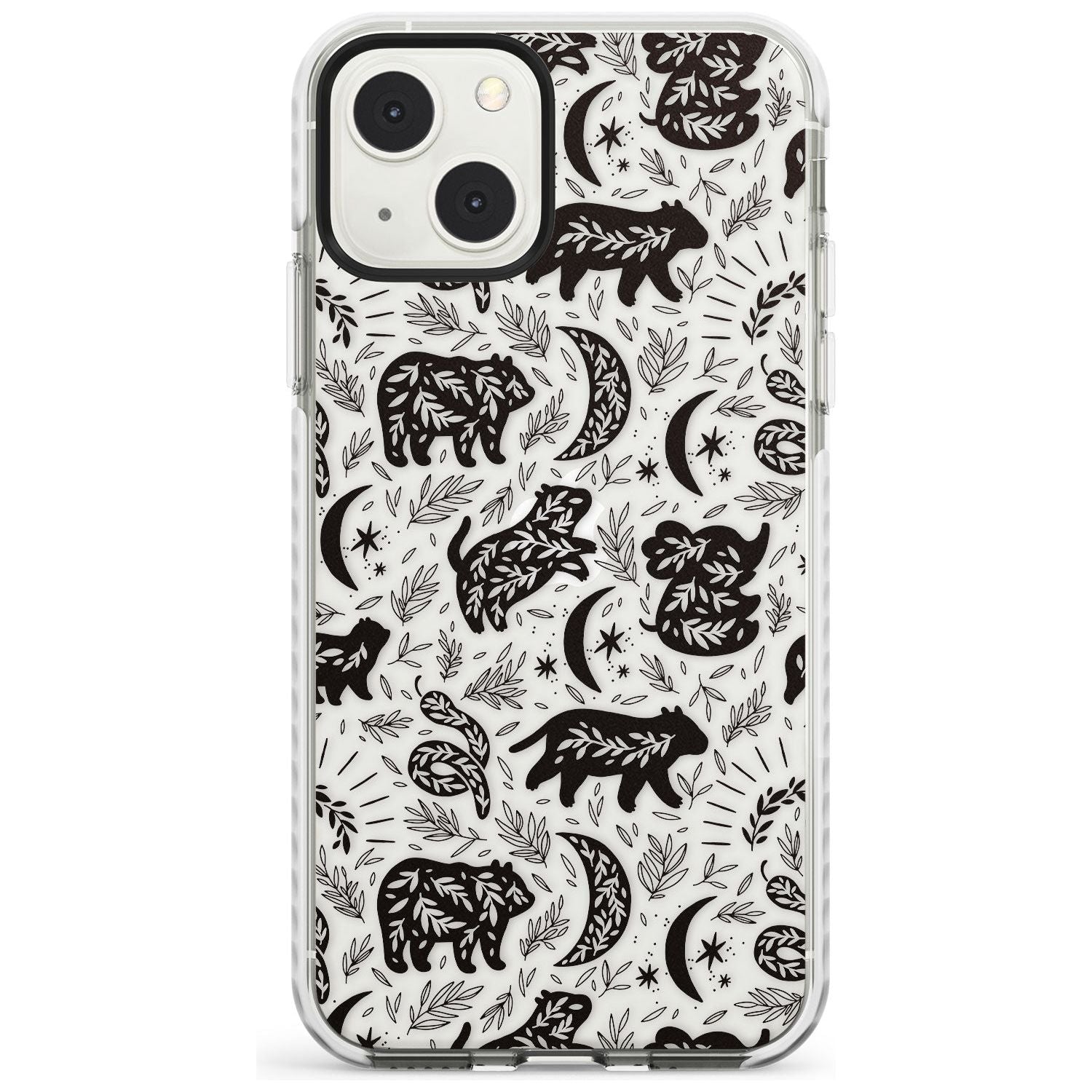Leafy Bears Phone Case iPhone 13 Mini / Impact Case Blanc Space
