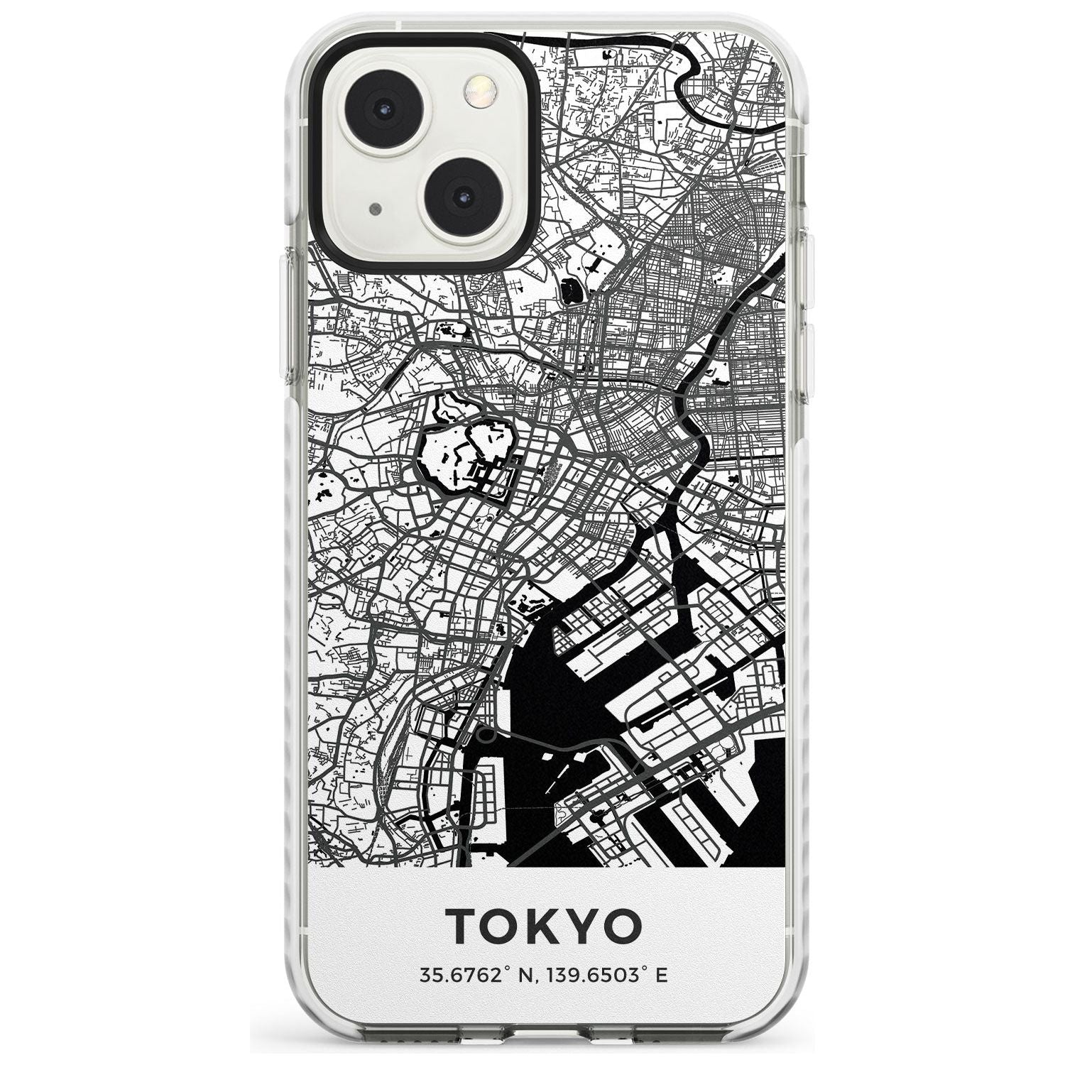 Map of Tokyo, Japan Phone Case iPhone 13 Mini / Impact Case Blanc Space