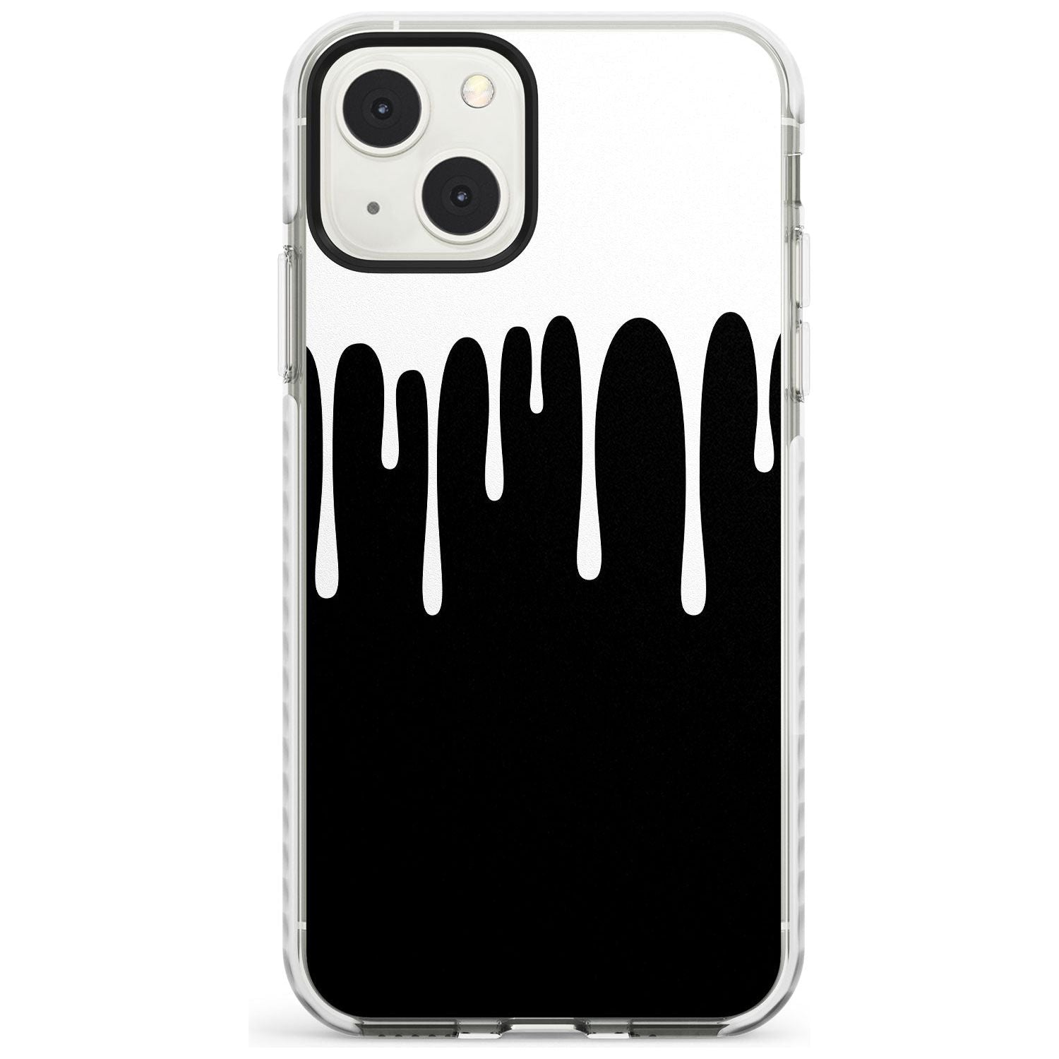 Melted Effect: White & Black Phone Case iPhone 13 Mini / Impact Case Blanc Space