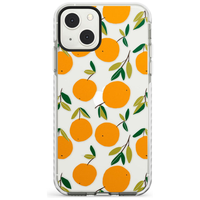 Oranges Pattern Phone Case iPhone 13 Mini / Impact Case Blanc Space
