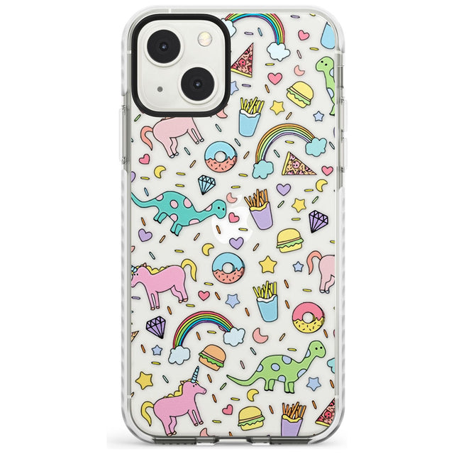 Cute Pattern Phone Case iPhone 13 Mini / Impact Case Blanc Space