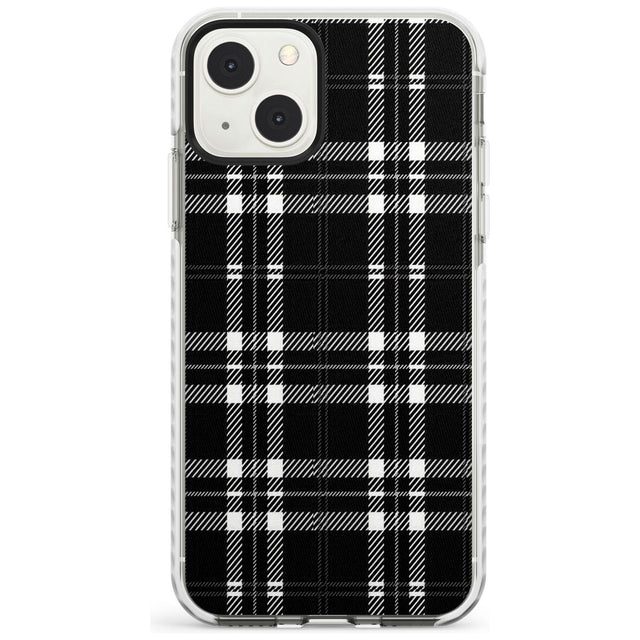 Divine Black Plaid Phone Case iPhone 13 Mini / Impact Case Blanc Space
