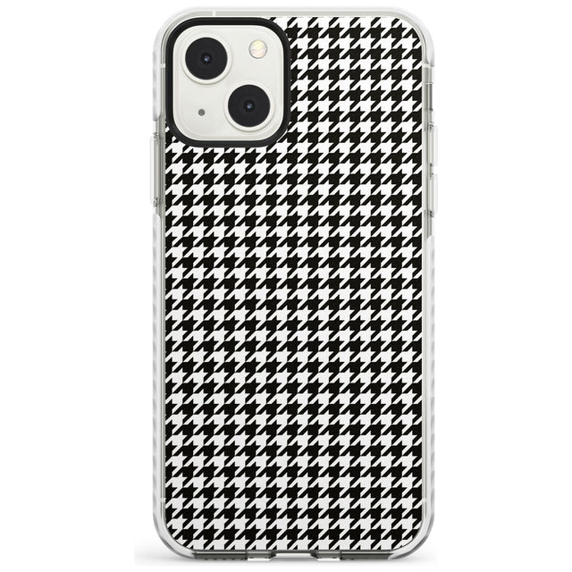 Chic Houndstooth Check Phone Case iPhone 13 Mini / Impact Case Blanc Space