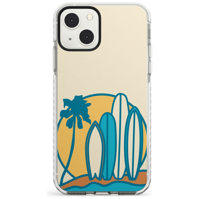 Beach Bound Phone Case iPhone 13 Mini / Impact Case Blanc Space