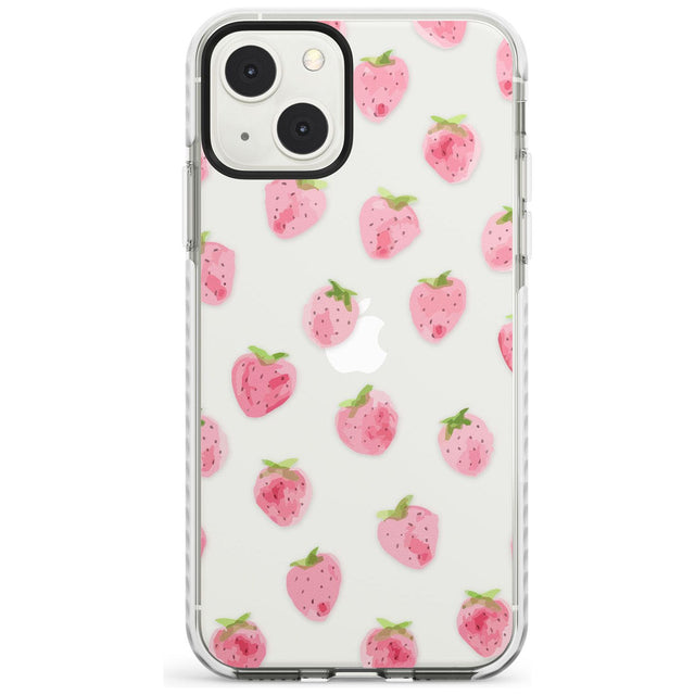 Classic Strawberry Phone Case iPhone 13 Mini / Impact Case Blanc Space