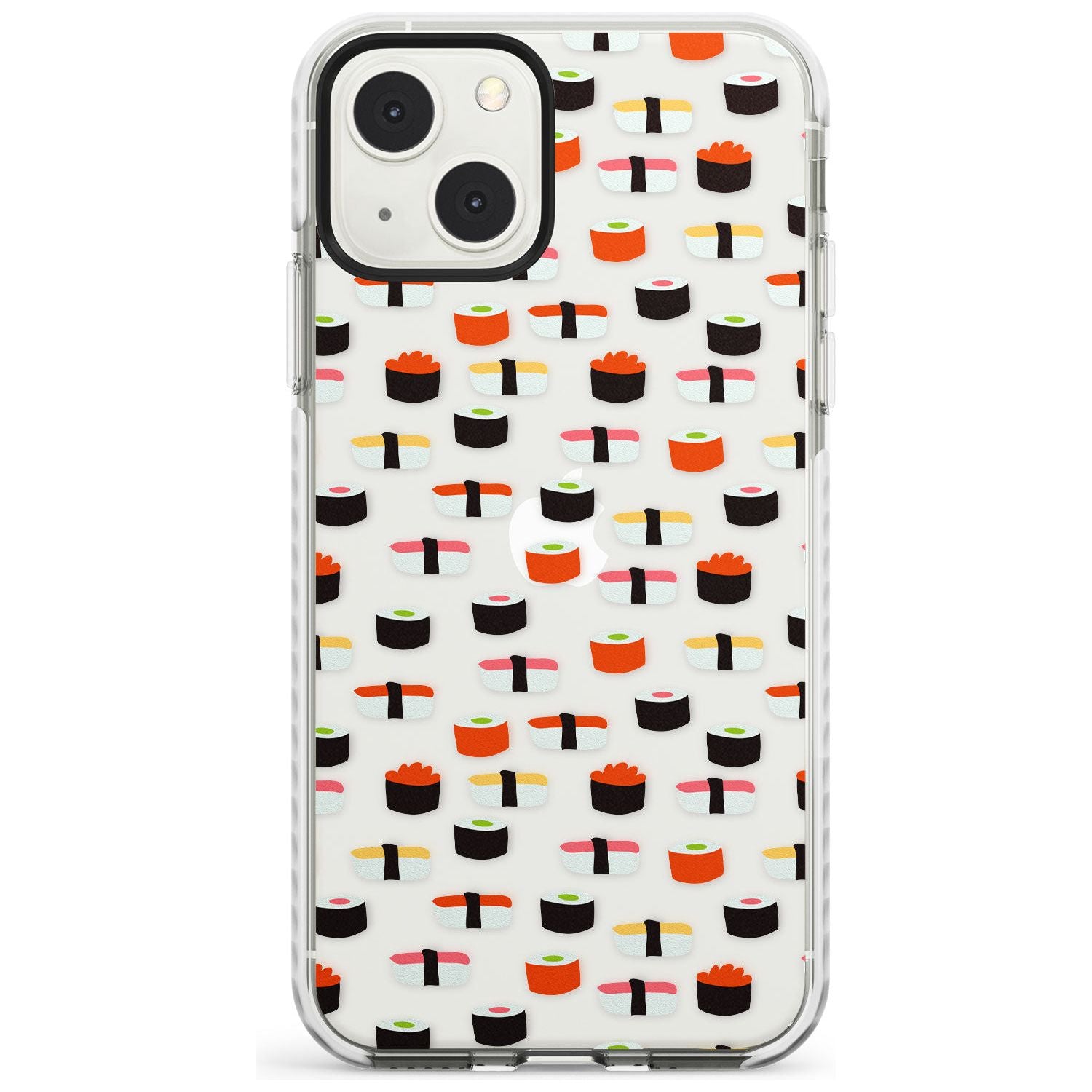 Minimalist Sushi Pattern Phone Case iPhone 13 Mini / Impact Case Blanc Space