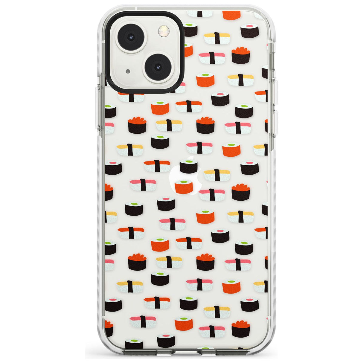 Minimalist Sushi Pattern Phone Case iPhone 13 Mini / Impact Case Blanc Space