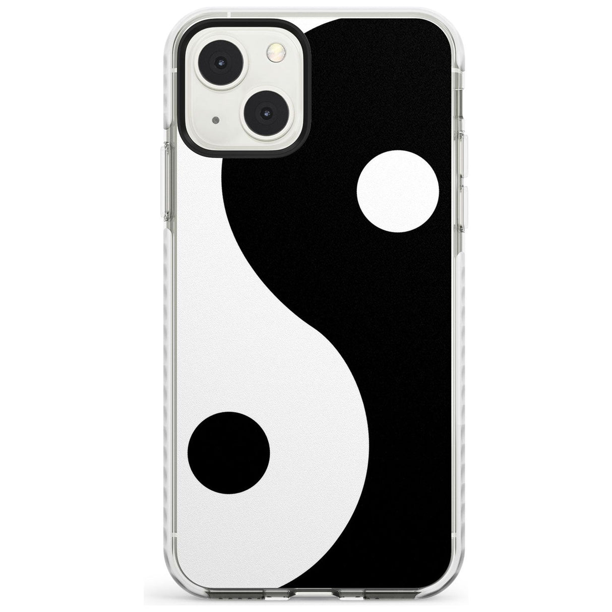 Large Yin Yang Phone Case iPhone 13 Mini / Impact Case Blanc Space
