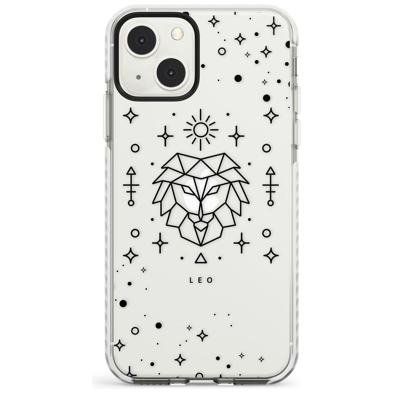Leo Emblem - Transparent Design Phone Case iPhone 13 Mini / Impact Case Blanc Space