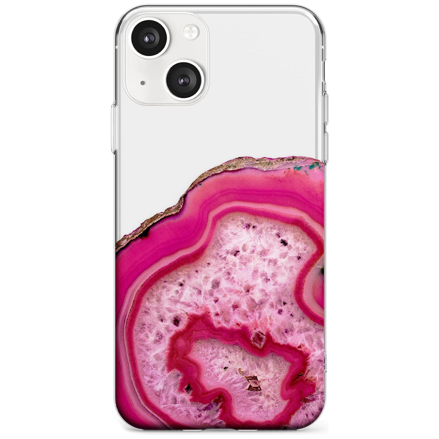 Bright Pink Gemstone Crystal Clear Design Phone Case iPhone 13 / Clear Case,iPhone 13 Mini / Clear Case,iPhone 14 / Clear Case,iPhone 14 Plus / Clear Case Blanc Space