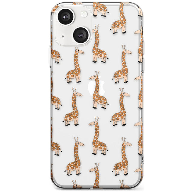Cute Giraffe Pattern Clear Phone Case iPhone 13 Mini / Clear Case,iPhone 13 / Clear Case,iPhone 14 Plus / Clear Case,iPhone 14 / Clear Case Blanc Space