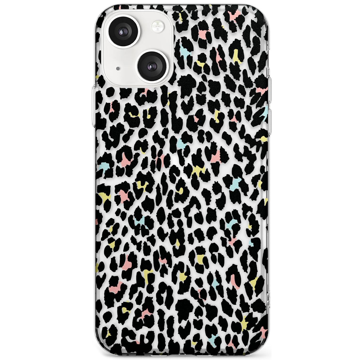 Mixed Pastels Leopard Print - Transparent Phone Case iPhone 13 / Clear Case,iPhone 13 Mini / Clear Case,iPhone 14 / Clear Case,iPhone 14 Plus / Clear Case Blanc Space