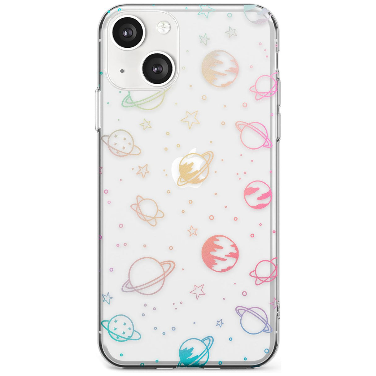 Cosmic Outer Space Design Pastels on Clear Phone Case iPhone 13 / Clear Case,iPhone 13 Mini / Clear Case,iPhone 14 / Clear Case,iPhone 14 Plus / Clear Case Blanc Space