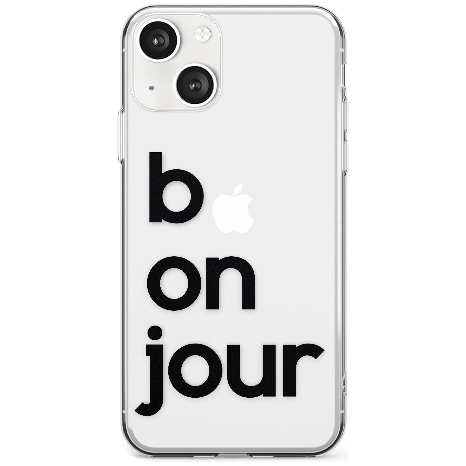 Bonjour Phone Case iPhone 13 / Clear Case,iPhone 13 Mini / Clear Case,iPhone 14 / Clear Case,iPhone 14 Plus / Clear Case Blanc Space