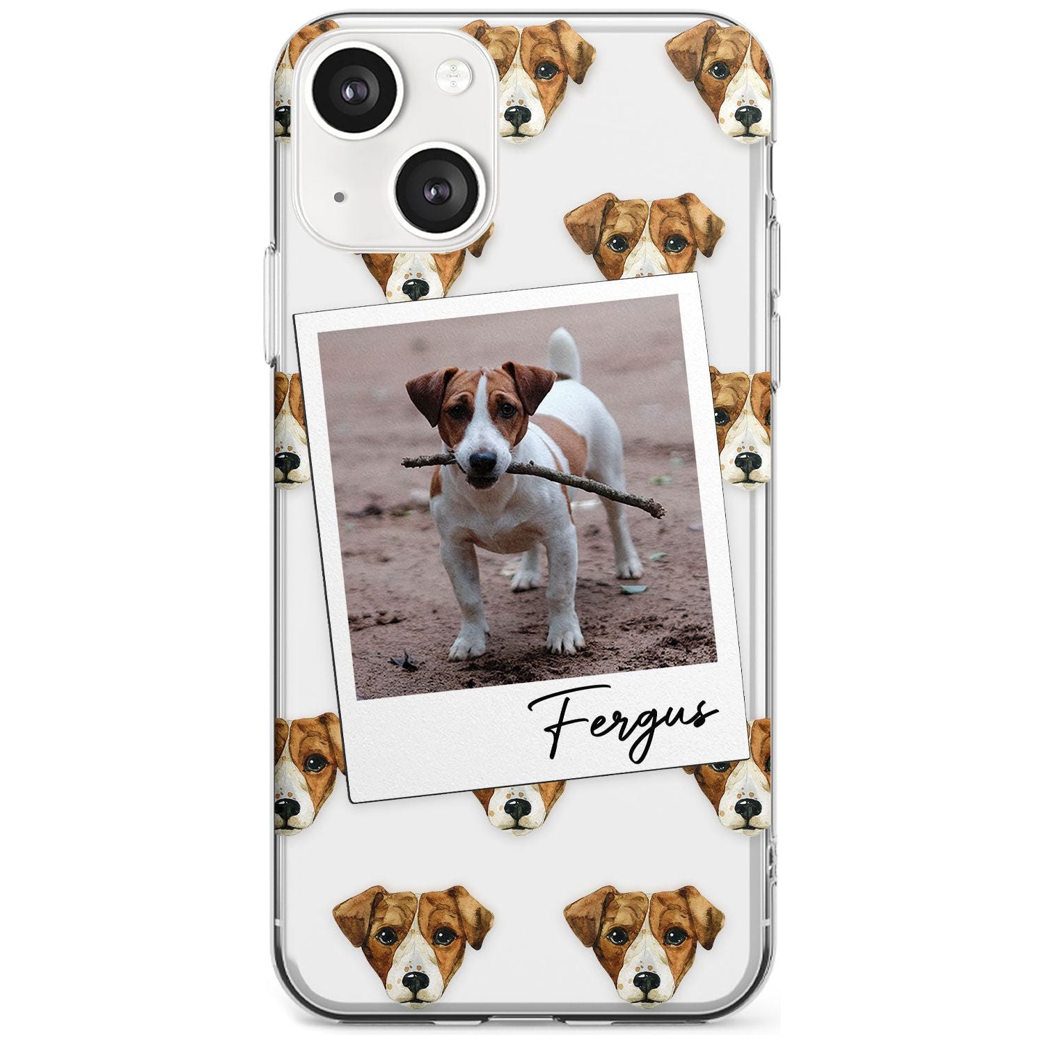 Personalised Jack Russell - Dog Photo Custom Phone Case iPhone 13 / Clear Case,iPhone 13 Mini / Clear Case,iPhone 14 / Clear Case,iPhone 14 Plus / Clear Case Blanc Space
