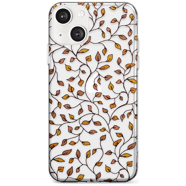 Personalised Autumn Leaves Pattern Slim Phone Case for iPhone 13 & 13 Mini