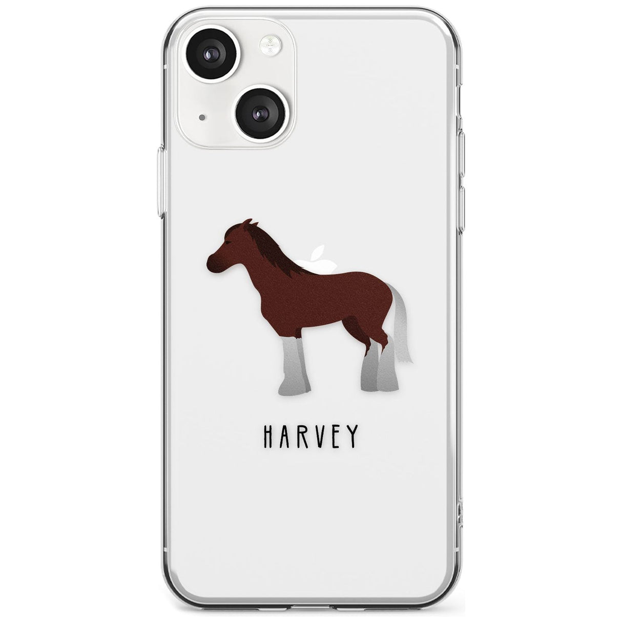 Personalised Brown Horse Slim Phone Case for iPhone 13 & 13 Mini