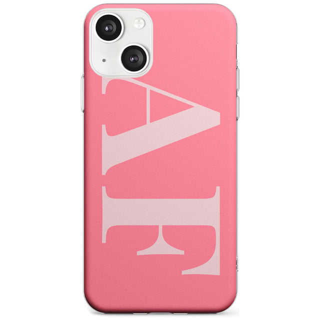 Personalised Light & Dark Pink Personalised Custom Phone Case iPhone 13 / Clear Case,iPhone 13 Mini / Clear Case,iPhone 14 / Clear Case,iPhone 14 Plus / Clear Case Blanc Space