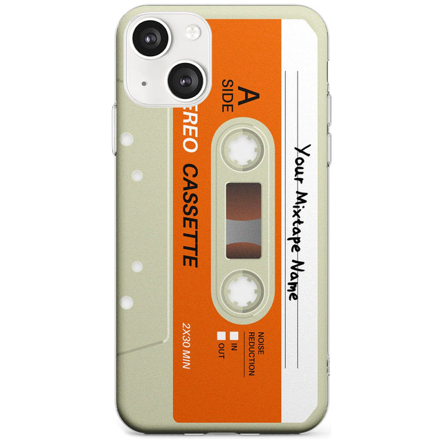 Personalised Classic Cassette Custom Phone Case iPhone 13 / Clear Case,iPhone 13 Mini / Clear Case,iPhone 14 / Clear Case,iPhone 14 Plus / Clear Case Blanc Space