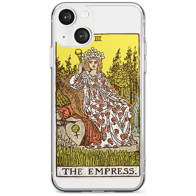 Personalised The Empress Tarot Card - Colour Custom Phone Case iPhone 13 / Clear Case,iPhone 13 Mini / Clear Case,iPhone 14 / Clear Case,iPhone 14 Plus / Clear Case Blanc Space