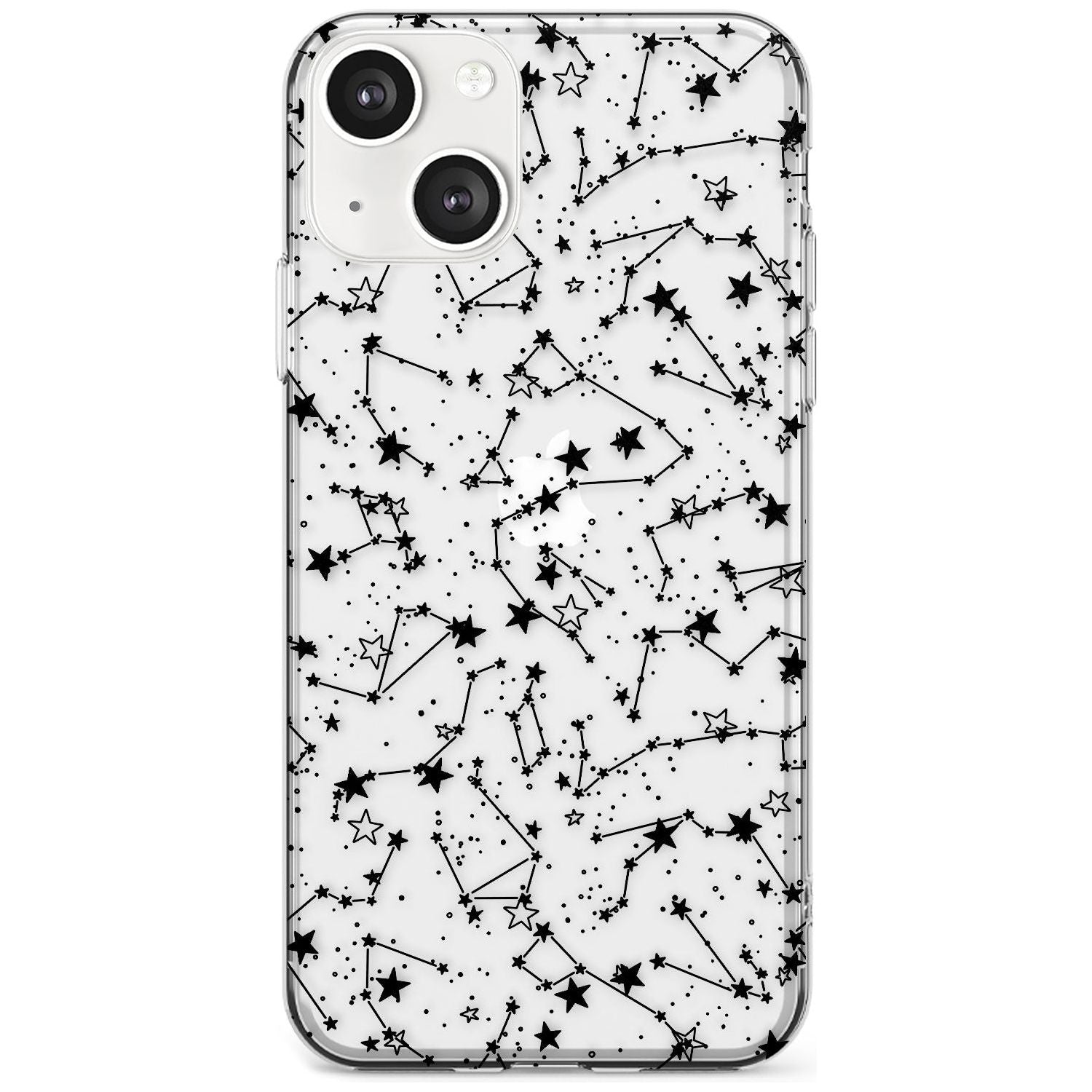Constellations Phone Case iPhone 13 / Clear Case,iPhone 13 Mini / Clear Case,iPhone 14 / Clear Case,iPhone 14 Plus / Clear Case Blanc Space