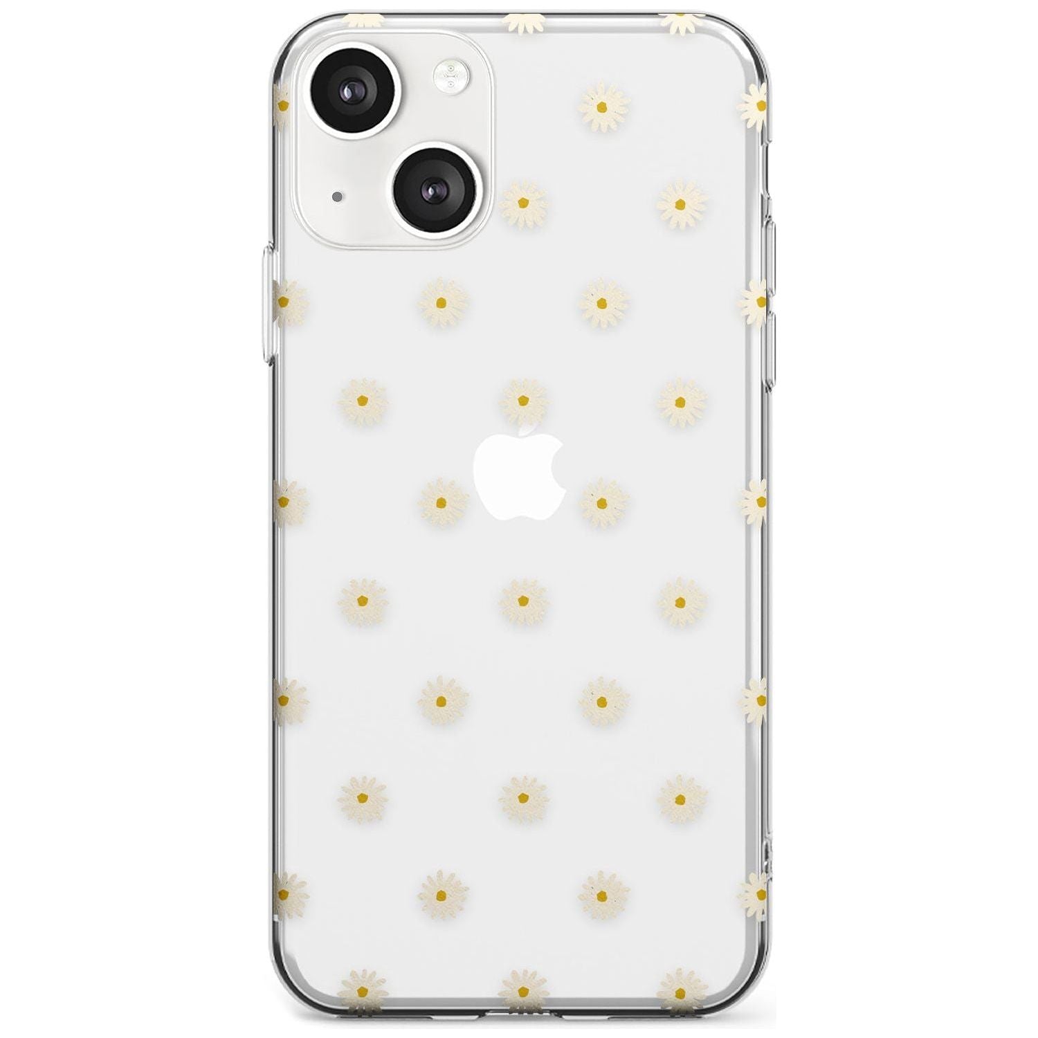 Daisy Pattern Transparent Cute Floral Phone Case iPhone 13 / Clear Case,iPhone 13 Mini / Clear Case,iPhone 14 / Clear Case,iPhone 14 Plus / Clear Case Blanc Space