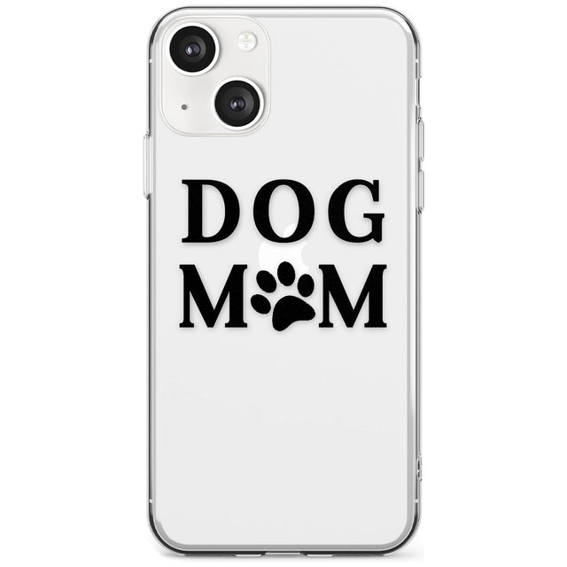 Dog Mom Paw Print Phone Case iPhone 13 / Clear Case,iPhone 13 Mini / Clear Case,iPhone 14 / Clear Case,iPhone 14 Plus / Clear Case Blanc Space