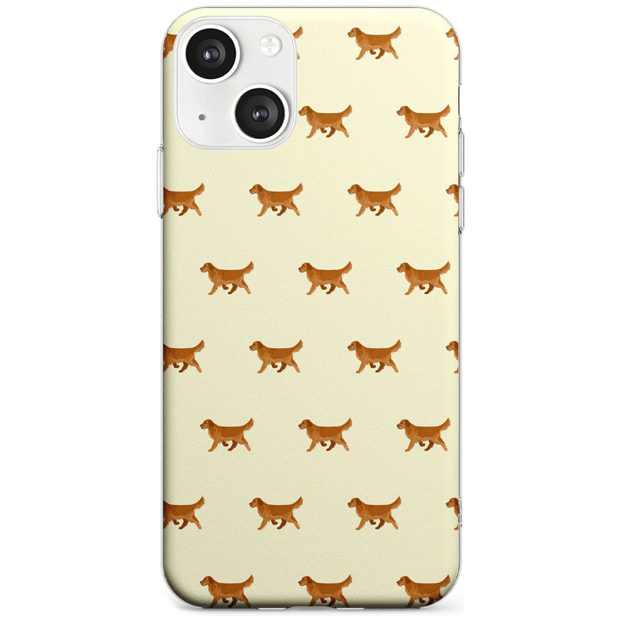 Golden Retriever Dog Pattern Phone Case iPhone 13 Mini / Clear Case,iPhone 13 / Clear Case,iPhone 14 Plus / Clear Case,iPhone 14 / Clear Case Blanc Space