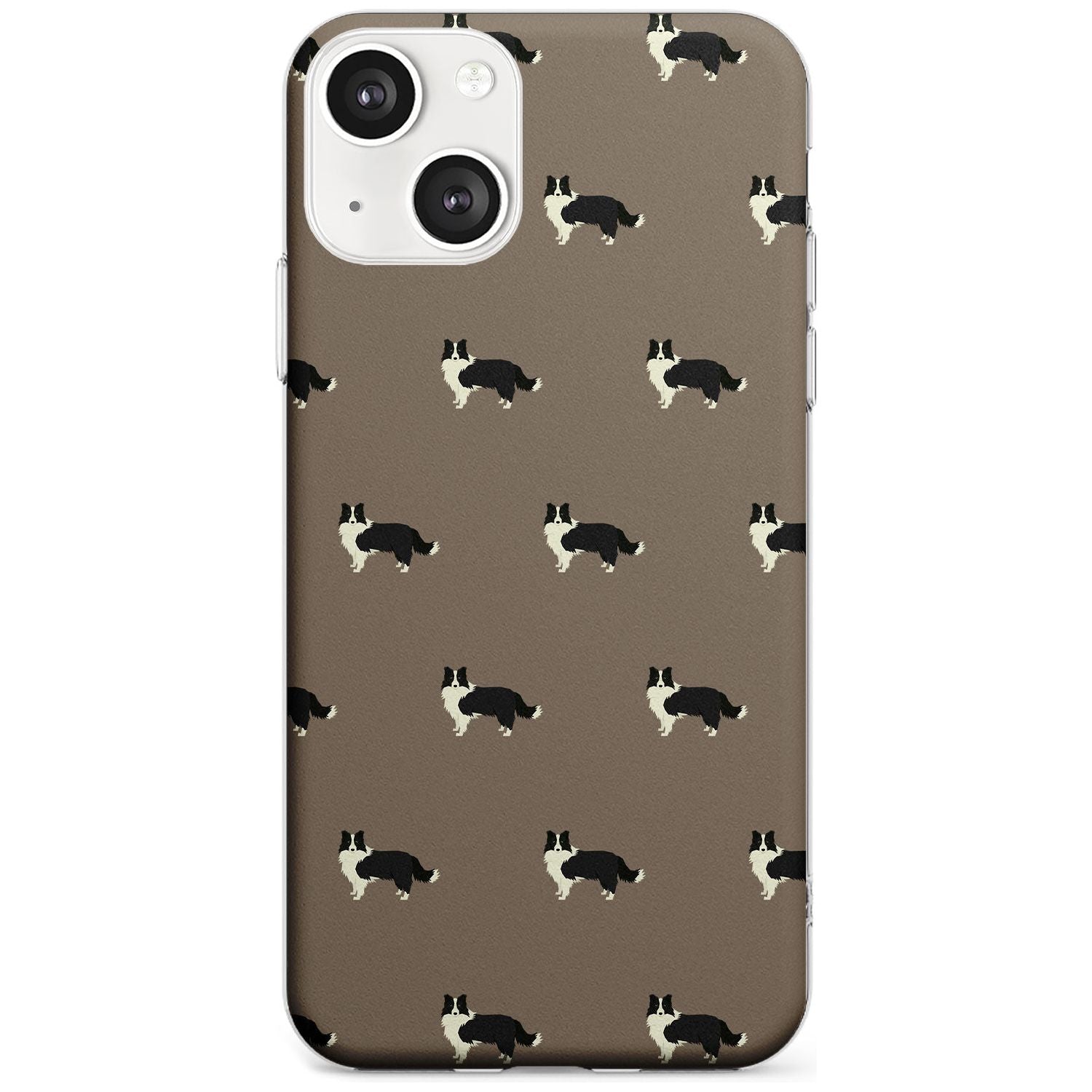 Border Collie Dog Pattern Phone Case iPhone 13 / Clear Case,iPhone 13 Mini / Clear Case,iPhone 14 / Clear Case,iPhone 14 Plus / Clear Case Blanc Space