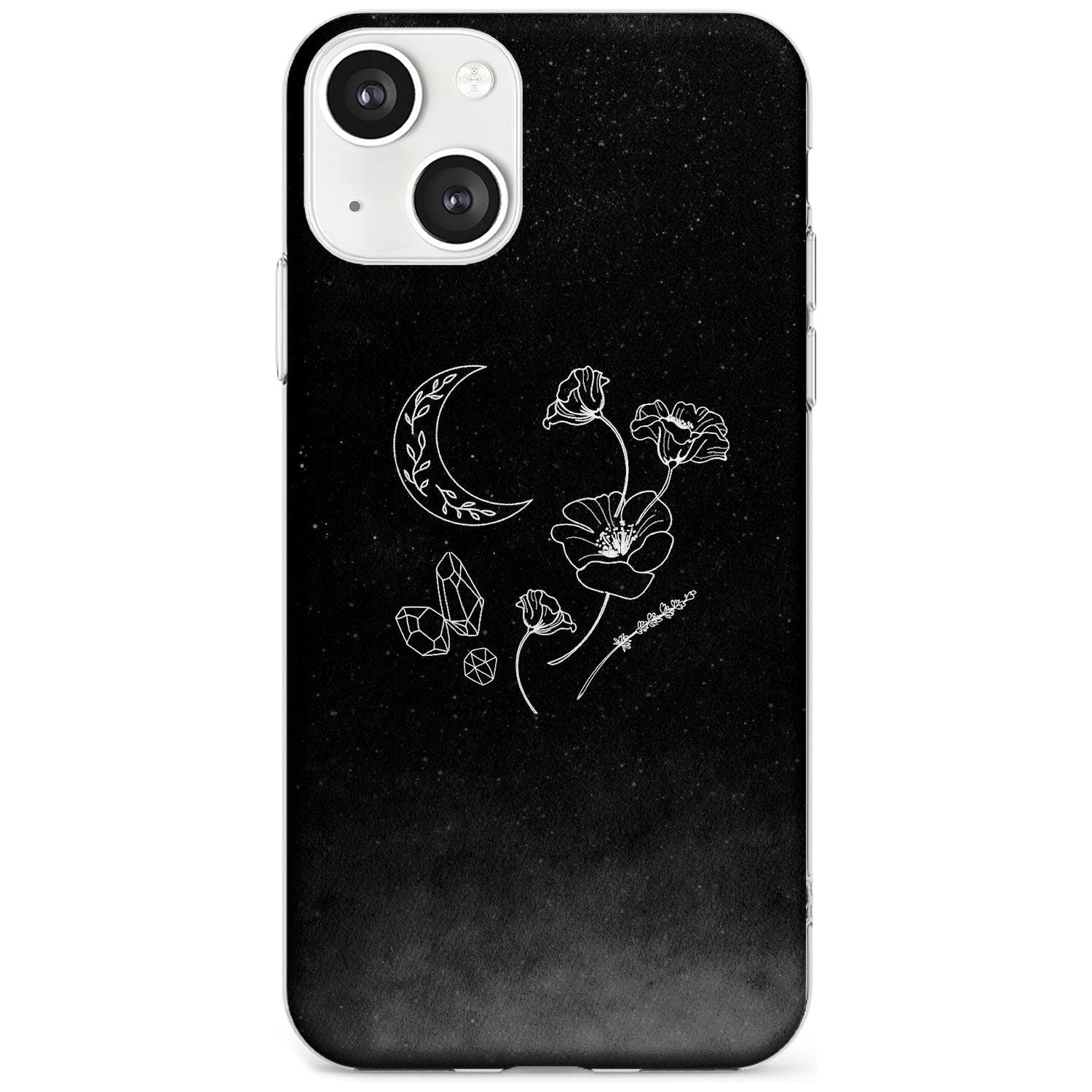 Crescent Moon Collection Phone Case iPhone 13 / Clear Case,iPhone 13 Mini / Clear Case,iPhone 14 / Clear Case,iPhone 14 Plus / Clear Case Blanc Space