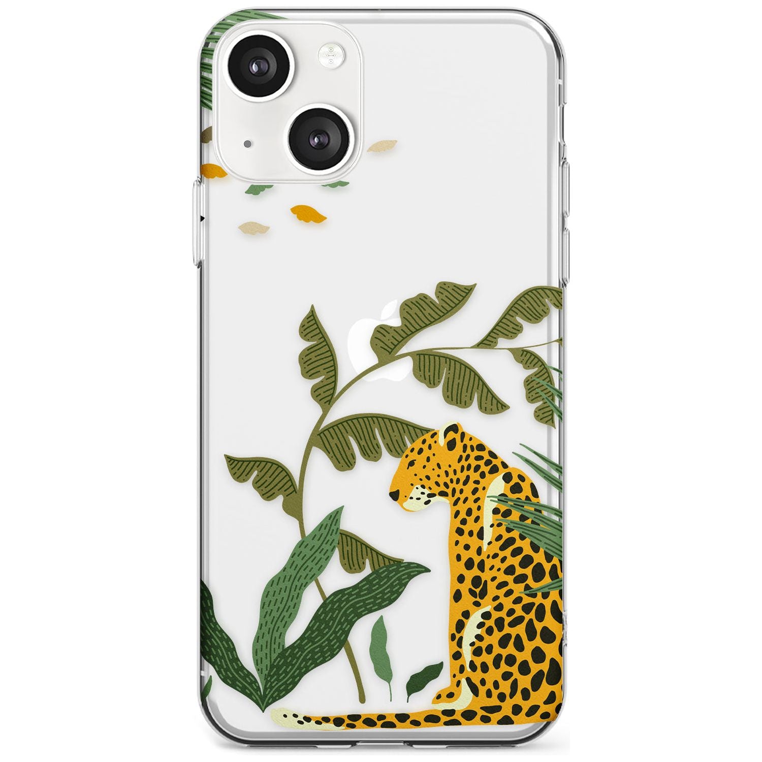 Large Jaguar Clear Jungle Cat Pattern Phone Case iPhone 13 / Clear Case,iPhone 13 Mini / Clear Case,iPhone 14 / Clear Case,iPhone 14 Plus / Clear Case Blanc Space