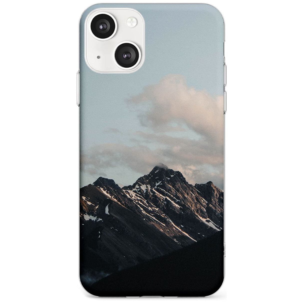 Mountain Range Phone Case iPhone 13 / Clear Case,iPhone 13 Mini / Clear Case,iPhone 14 / Clear Case,iPhone 14 Plus / Clear Case Blanc Space